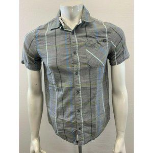 Shaun White Gray Plaid Boys Size XL Short Sleeve